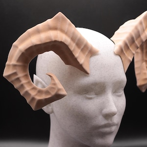 Unisex Ram-horn fantasy cosplay horns with comfort fit adjustable headband