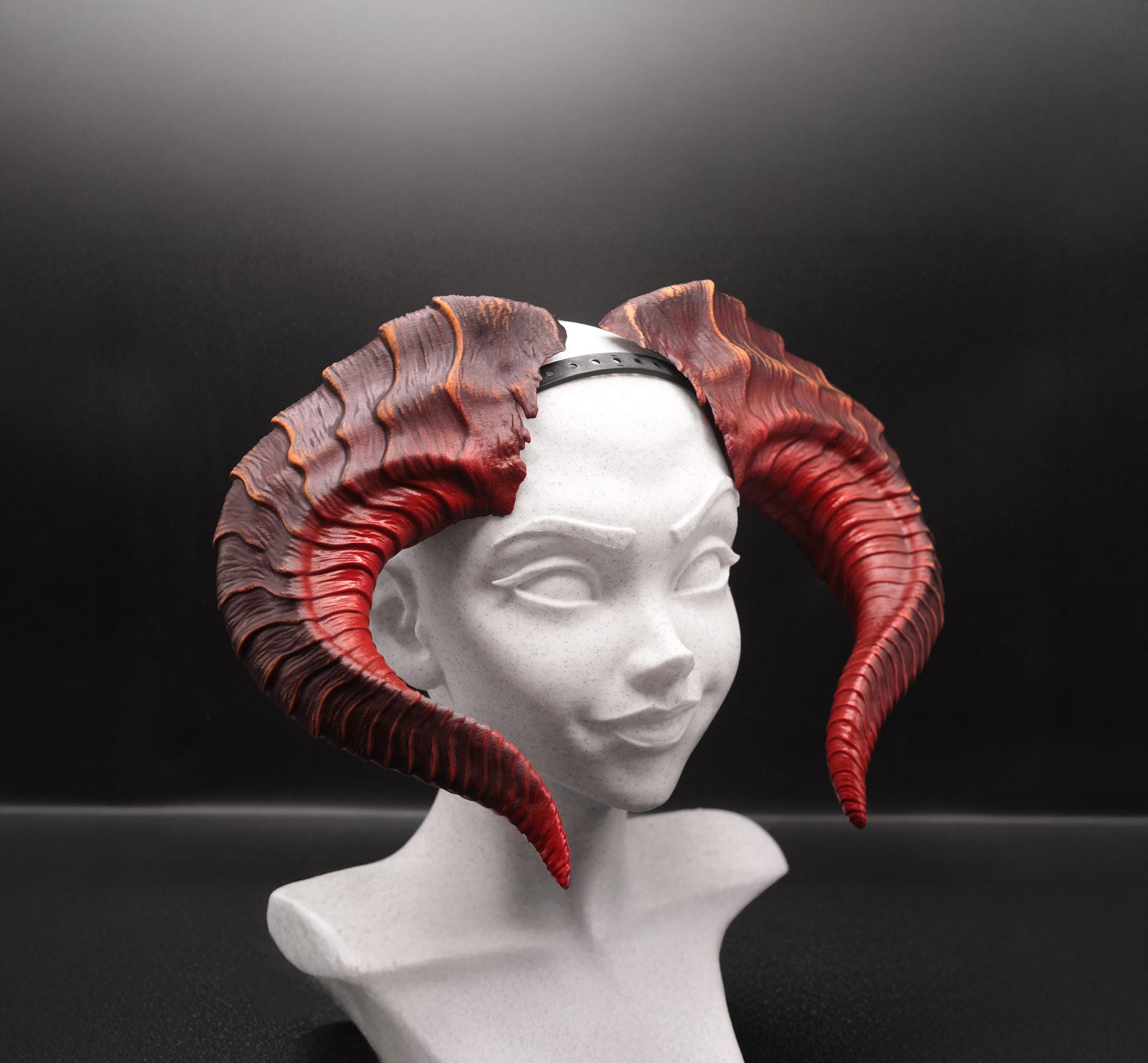Balrog Horn fantasy cosplay horns with comfort fit headbands