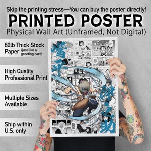 Demon Inusuke - Anime Poster - Printed Poster Wall Art Anime Gift Anime Poster Manga Panels Anime Art Anime Print -
