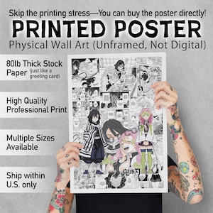 Demon Obanai Mitsuri - Anime Poster - Printed Poster Wall Art Anime Gift Anime Poster Manga Panels Anime Art Anime Print -