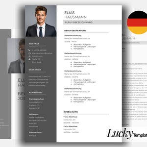 Puede incluir: Una plantilla de currículum profesional con un diseño limpio y moderno, una barra lateral gris oscuro, un espacio para fotografía y secciones estructuradas para datos de contacto, experiencia laboral, educación y habilidades.