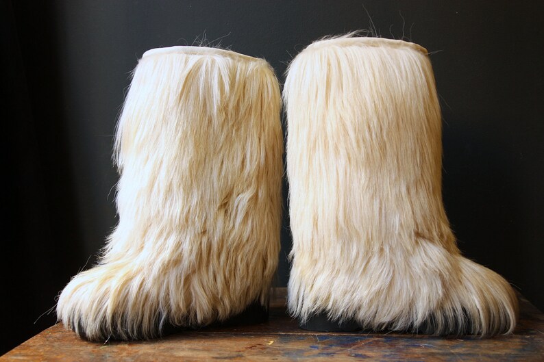 Vintage 70s Yeti Goat Fur Boots / Diadora / Italy Etsy