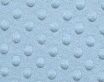 Riley Blake Fabric - 1 Yard of Cuddle Dimple Minky in Baby Blue