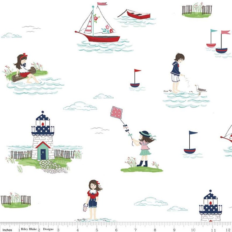 Seaside Main in White by Riley Blake Fabrics