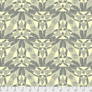 Spider Web in Bone Natural Beauty Fabric by Amy Butler