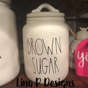 Rae Dunn inspired  powdered Sugar vinyl decal