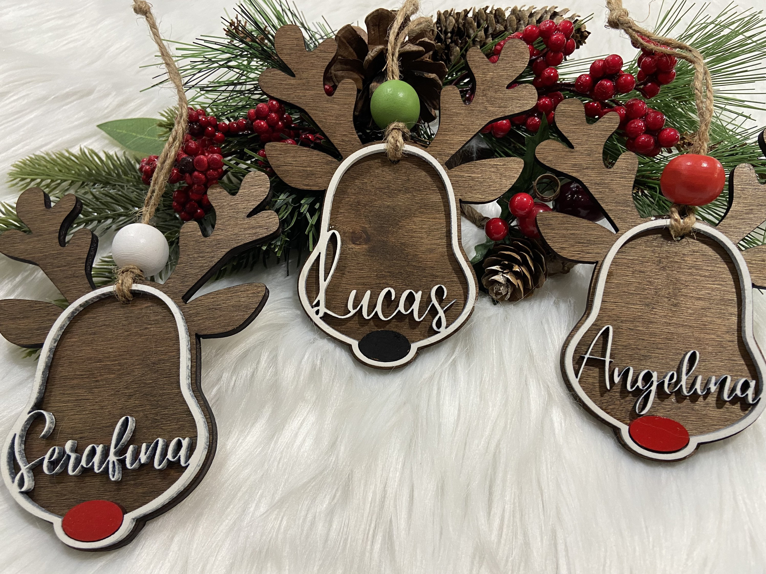 Personalized Hand Painted Wooden Stocking Name Tag – Maddie B Designs