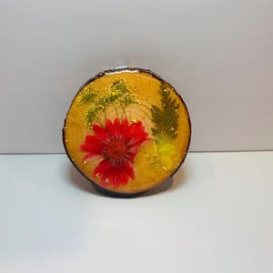 Wood Coasters, Dried floral wood resin coaster, Floral DIY Coasters, pressed floral resin art, wedding birthday Christmas gifts, home décor