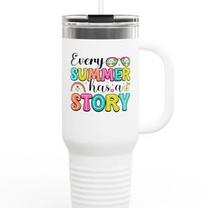 Personalized 40oz Tumbler with Handle & Straw, Laser Engraved Stainless Steel Tumbler, Corporate Custom Logo Tumbler, Christmas Gift,