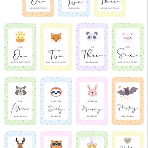 30 cartes d'étapes imprimables pour bébés - Téléchargement numérique instantané