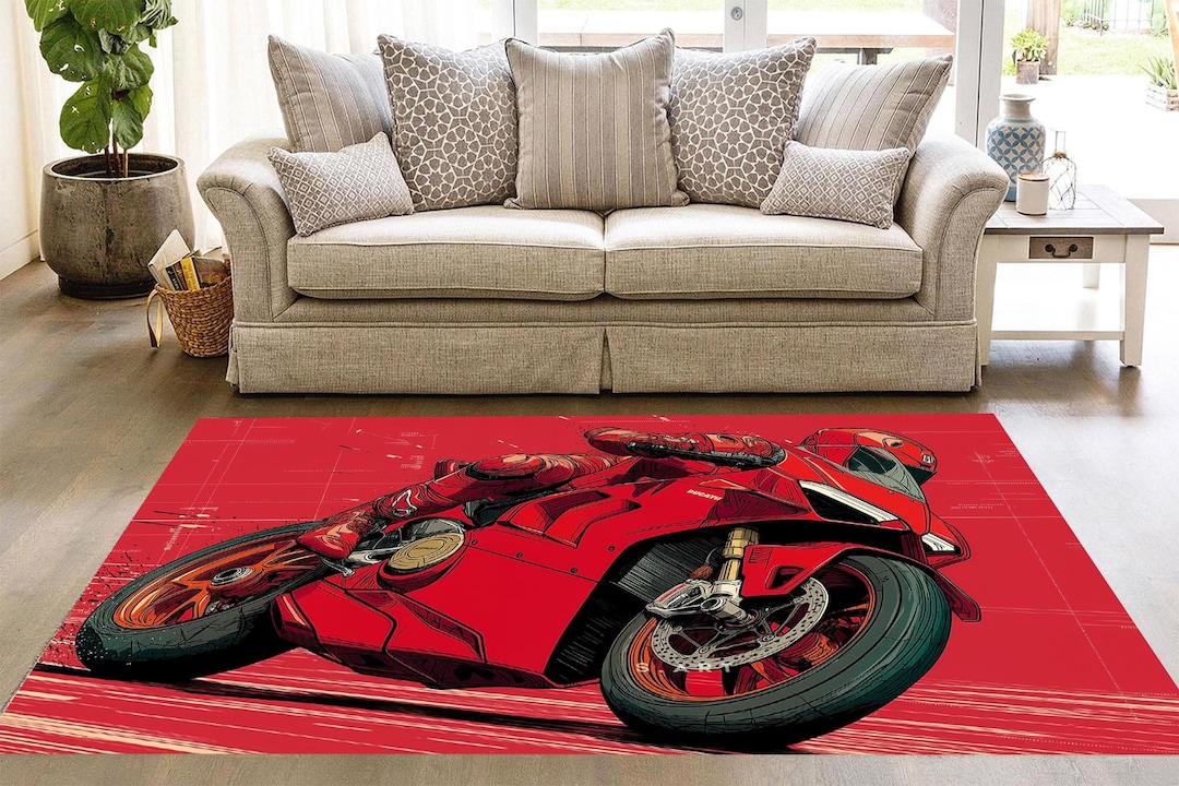 Mtb Rugs Motorcycle Rug, Racing Bike Carpet, Sportbike Decor, Motogp Rug, Biker ...