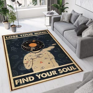 Astronaut Area Rug, Galaxy Meditation Rug, Space Art Rug, Cosmic Room Decor, Boho Galaxy Rug, Spiritual Home Accent, Universe Inspired Rug