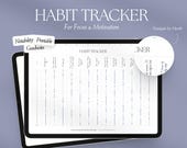 Habit Tracker Printable & Goodnotes, Digital Planner iPad, Daily Routine Self Care Journal, Wellness PDF, Build Better Habits Template