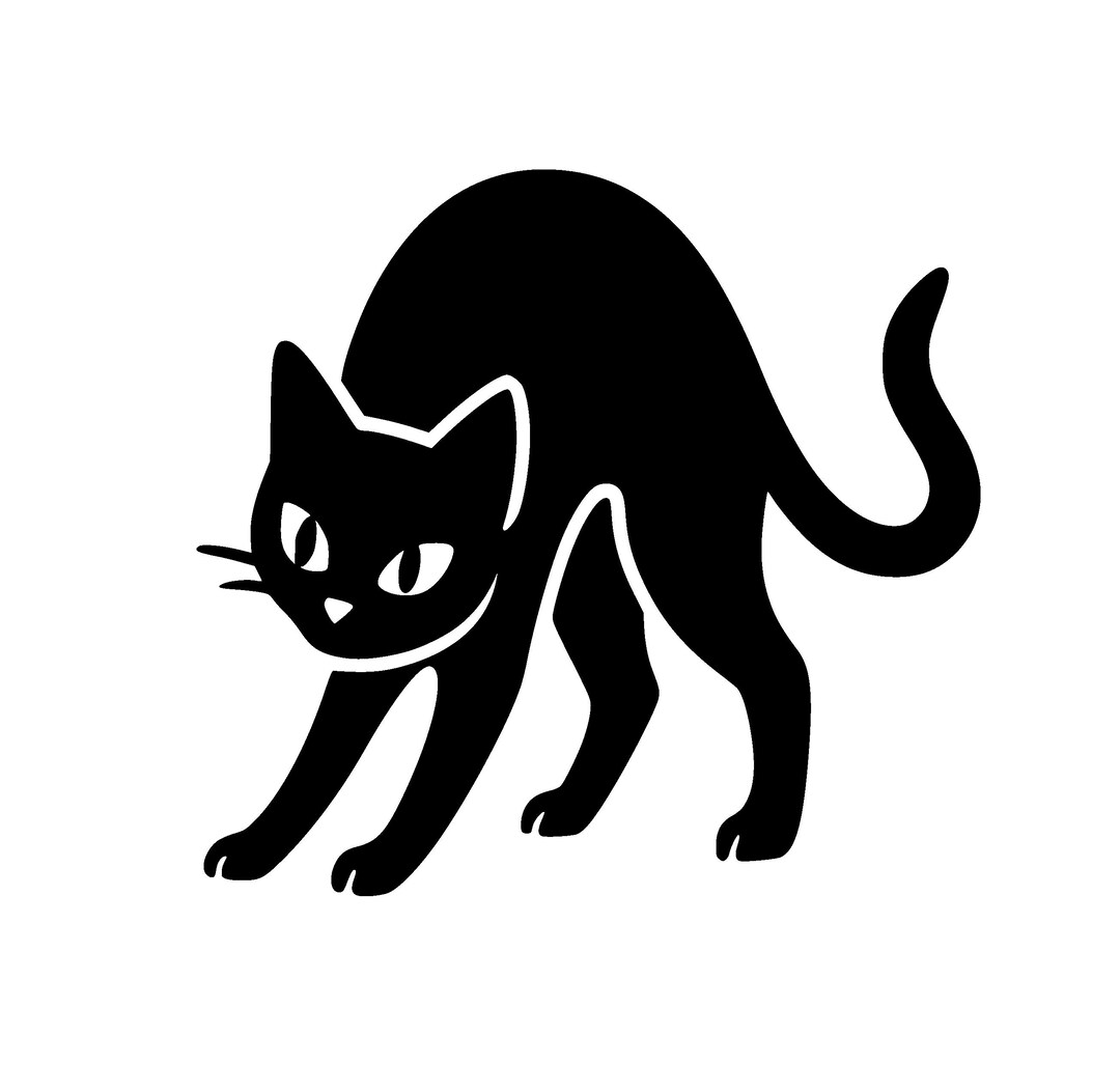 Black Cat SVG | Halloween Silhouette Cut File (png, Pdf, Eps