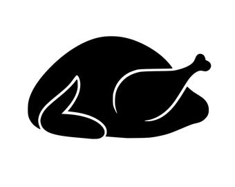 Tacchino cotto SVG: file di ritaglio clipart del Ringraziamento (download digitale)