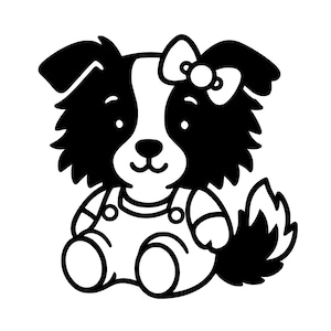 Kawaii Welpe SVG | Süßer Welpe Clipart | Cartoon Hund SVG für Cricut & Silhouette | Welpe png pdf eps svg Vektor