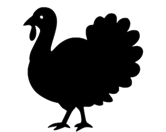 Silhouette di tacchino SVG: file di taglio del Ringraziamento (download digitale)