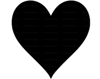 Coeur Silhouette SVG | Fichier découpé en forme de coeur simple pour Cricut Silhouette | svg png eps dxf