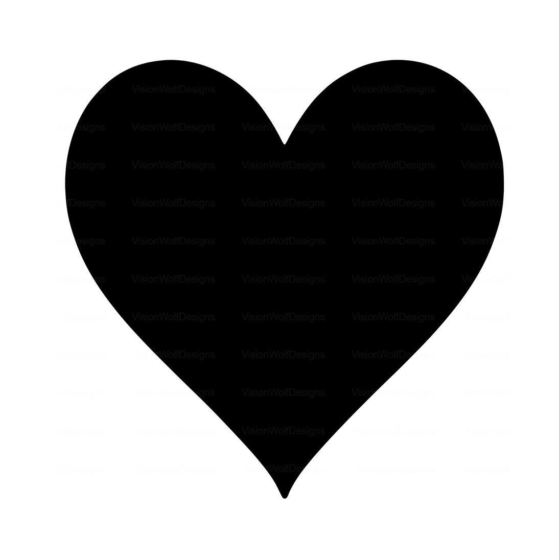 Heart Silhouette SVG | Simple Heart Design Cut File for Cricut ...