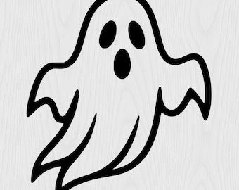 Cute Halloween Ghost SVG | Spooky Clipart Cut File (Digital Download)