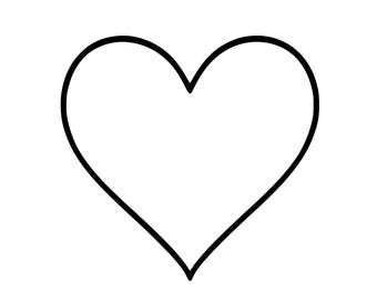 Coeur parfait - fichier de découpe coeur simple pour Cricut, Saint-Valentin, mariage, amour, bricolage, décoration d'anniversaire png svg dxf eps pdf