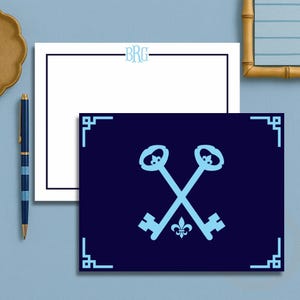 Téléchargement de papeterie numérique à monogramme inspiré de la sororité kappa kappa gamma ; Cartes de correspondance imprimables BCBG et classiques