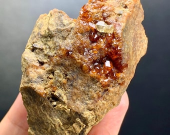 Natural Hessonite Garnet Specimen from Skardu Mine. 80 Grams
