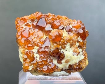 Raw Hessonite Garnet Crystals on Matrix Specimen, Skardu Mine