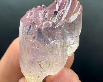 Natural Pink Colour Fluorescent Kunzite Crystal Specimen from Afghanistan mine. 18 Grams