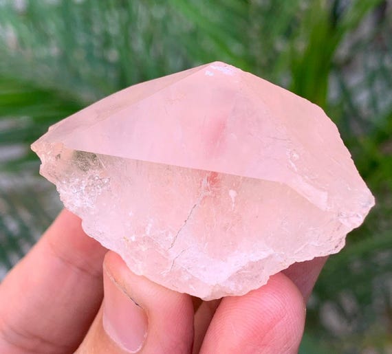 Natural Rich Pink Colour Double Terminated Morganite Crystal From - Main Image
