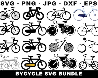 Fahrrad SVG Clipart Bundle, Fahrrad Schnittdateien (digitaler Download)