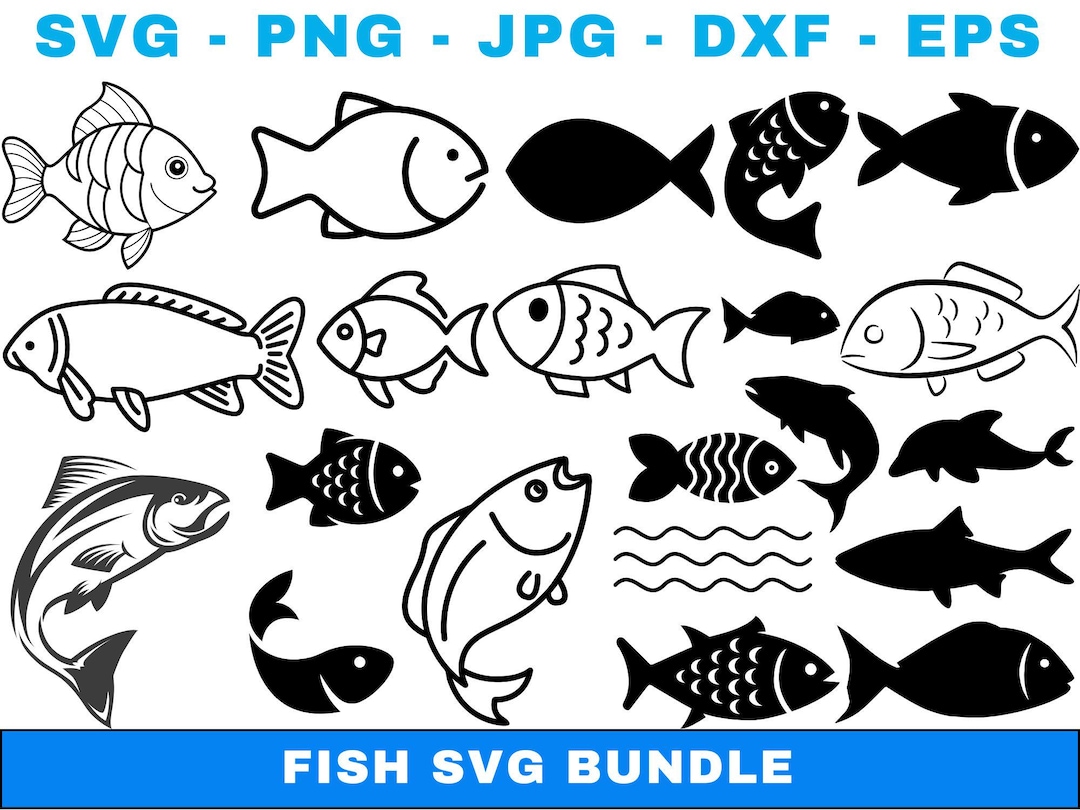 Fish SVG Bundle, Tropical Fish Clipart (digital Download) - Etsy