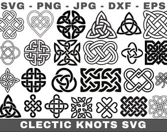Celtic Knot SVG Bundle, Clover Crosses (Digital Files)