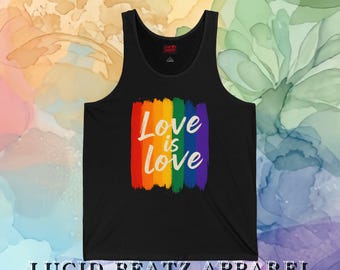 Love is Love Jersey Tank, Pride, Be Proud, Love Yourself, Love is Love, Love Wins, Pride Month, Be Gay, Unisex Jersey Tank, Slay Tank