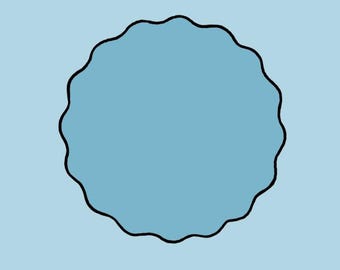 Wavy Circle Cookie Cutter 3.5" STL