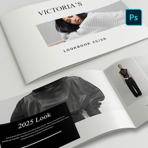Haute couture,fashion lookbook,product catalogue,presentation brandbook,A4 US lettet size,psd files brochure template
