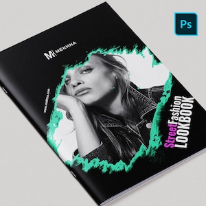 Fashion lookbook,streetwear,presentation product catalogue,A4 US Letter size psd files brochure template