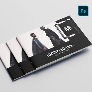 Haute couture fashion lookbook,product catalogue,presentation brandbook,A4 US letter size,psd files brochure template