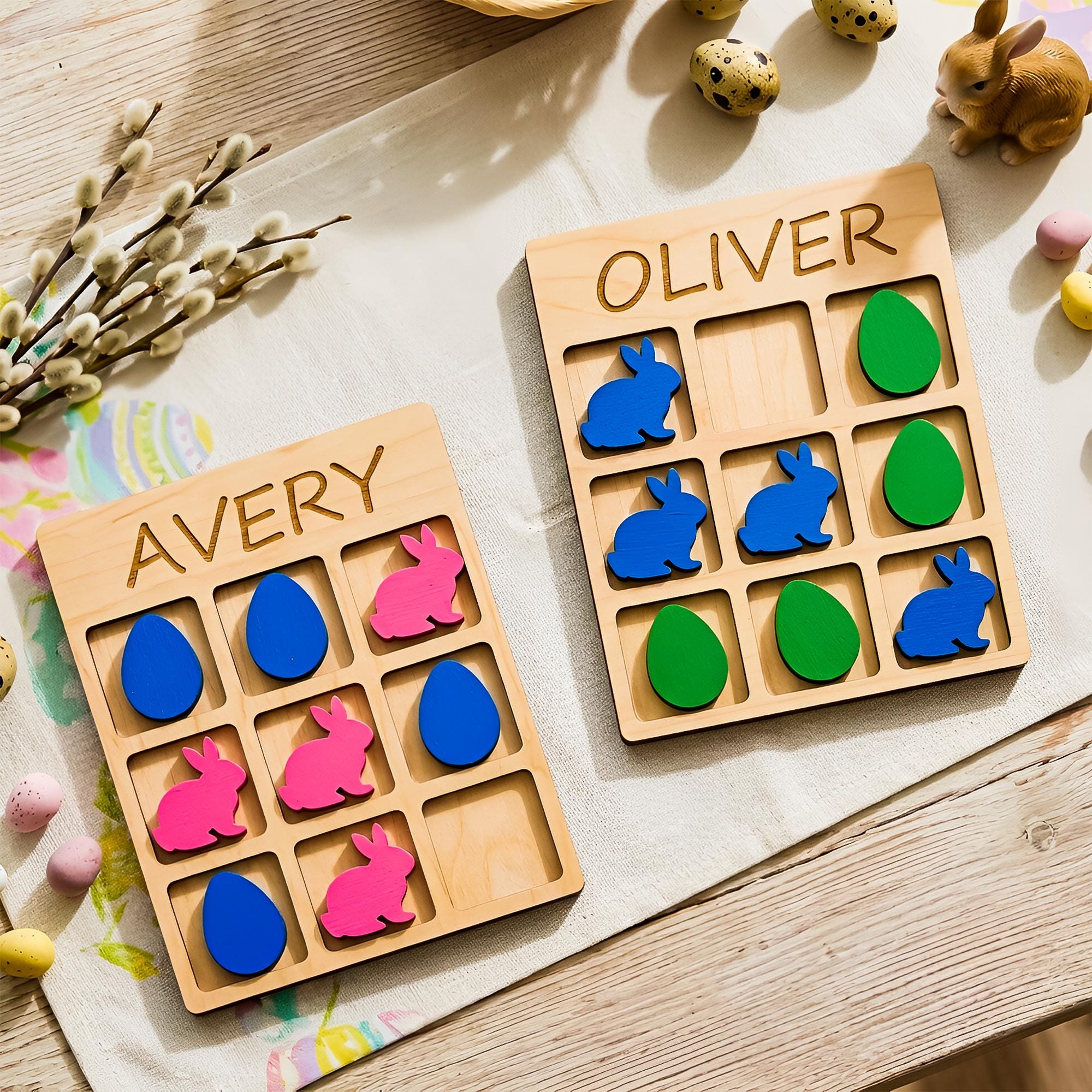 Easter Tic Tac Toe SVG ONLY Glowforge Tested, Bunny, Eggs, Laser Cut ...