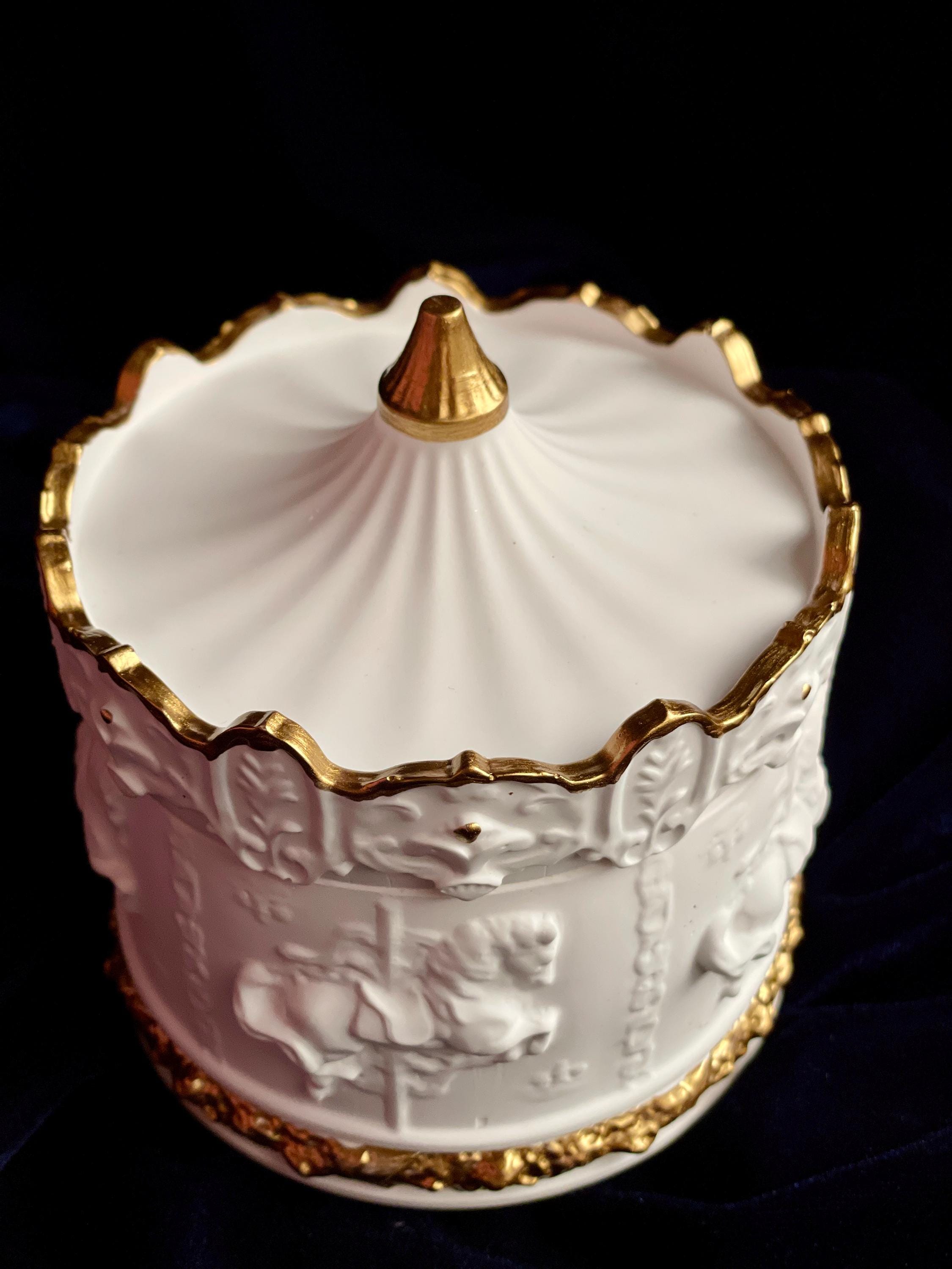 Handmade Carousel Candle – Gypsum Hand-painted Jar With Soy Wax ...