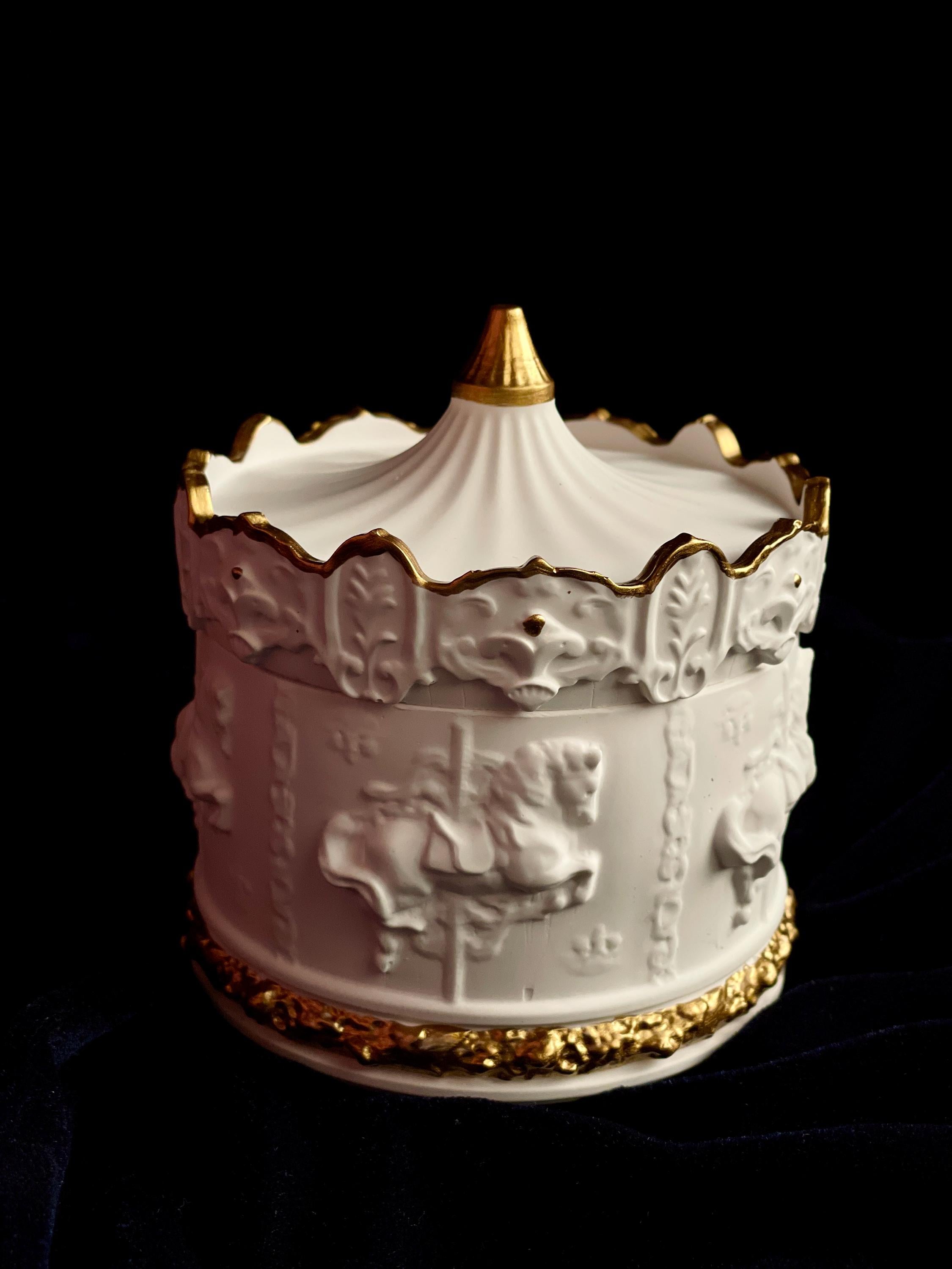 Handmade Carousel Candle – Gypsum Hand-painted Jar With Soy Wax ...