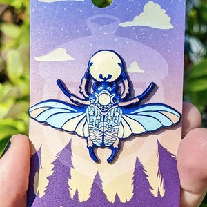 Moon Beetle Enamel Pin