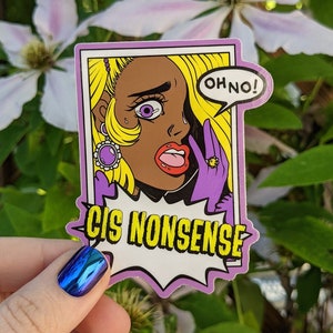 Cis Nonsense Enby Pride Sticker