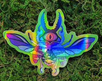Time Beetle Vinyl Sticker