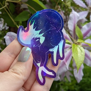Nova the Galaxy Fox Blue Holo Sticker