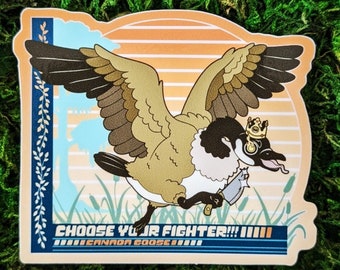 Choose your fighter Canada Goose Sticker