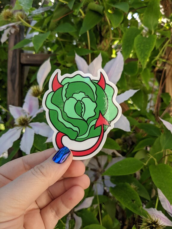 Devil's Lettuce Vinyl Sticker Etsy