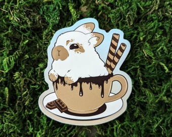 Hot Cocoa Bunny Sticker