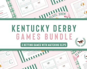 Kentucky Derby Betting Games Bundle, Horse Race Party Printables (Instant Download)
