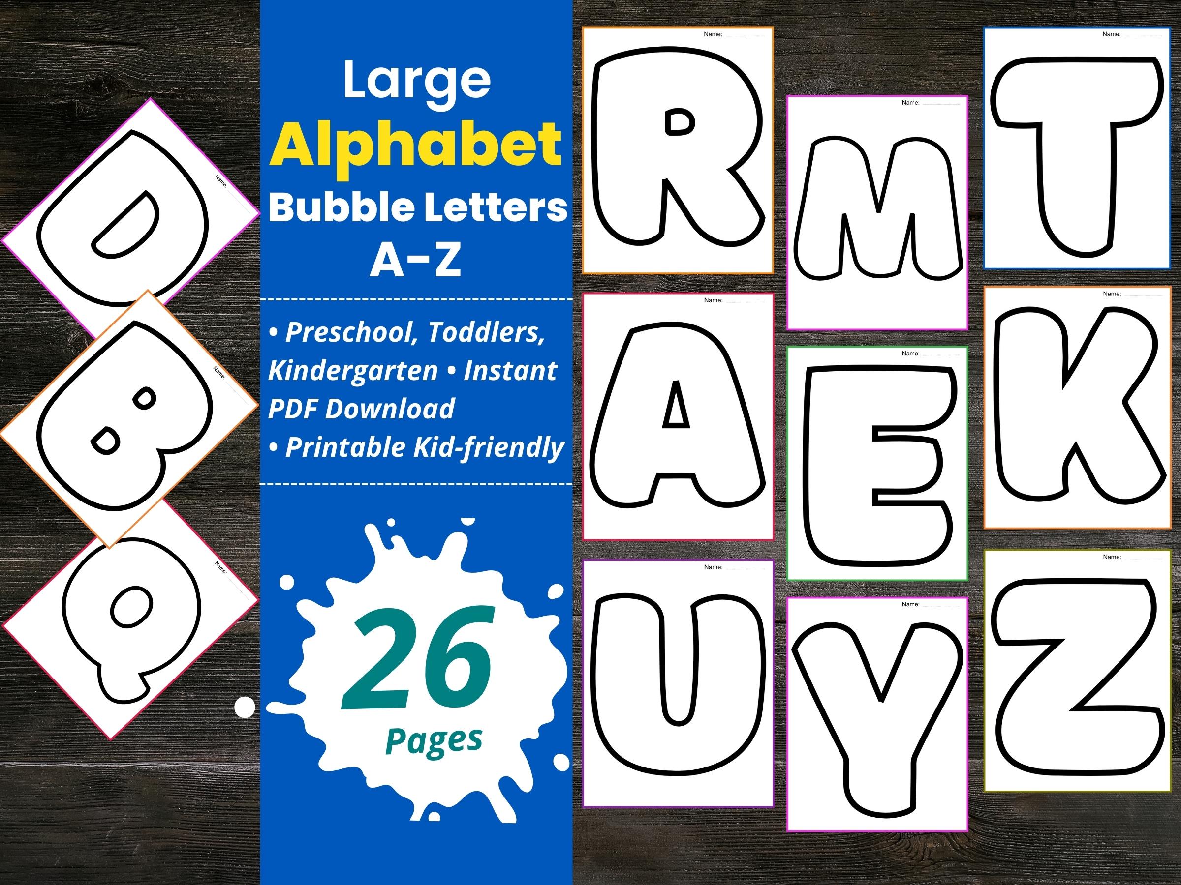 Printable Bubble Letters A To Z